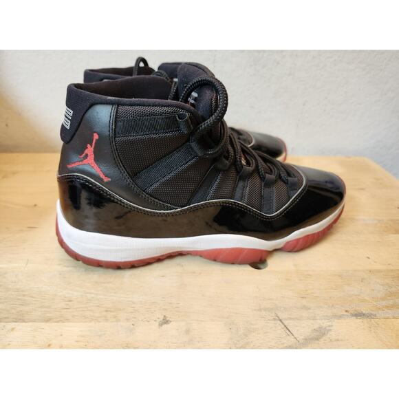 Nike Air Jordan‎ 11 Retro High Bred size 10 378037-061 OG XI Black - Picture 3 of 10